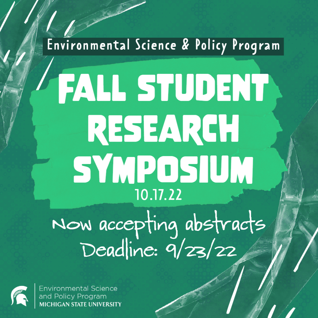 ESPP Fall Student Research Symposium, October 17, 2022